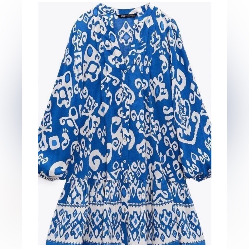 ZARA Ruffle Trim Dress Size M